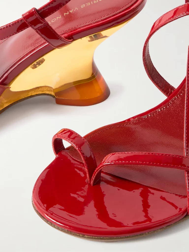 Patent-leather Wedge Sandals Full Size Image 2
