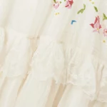 Teek Tiered Ruffled Embroidered Cotton and Voile Midi Dress Thumbnail 3