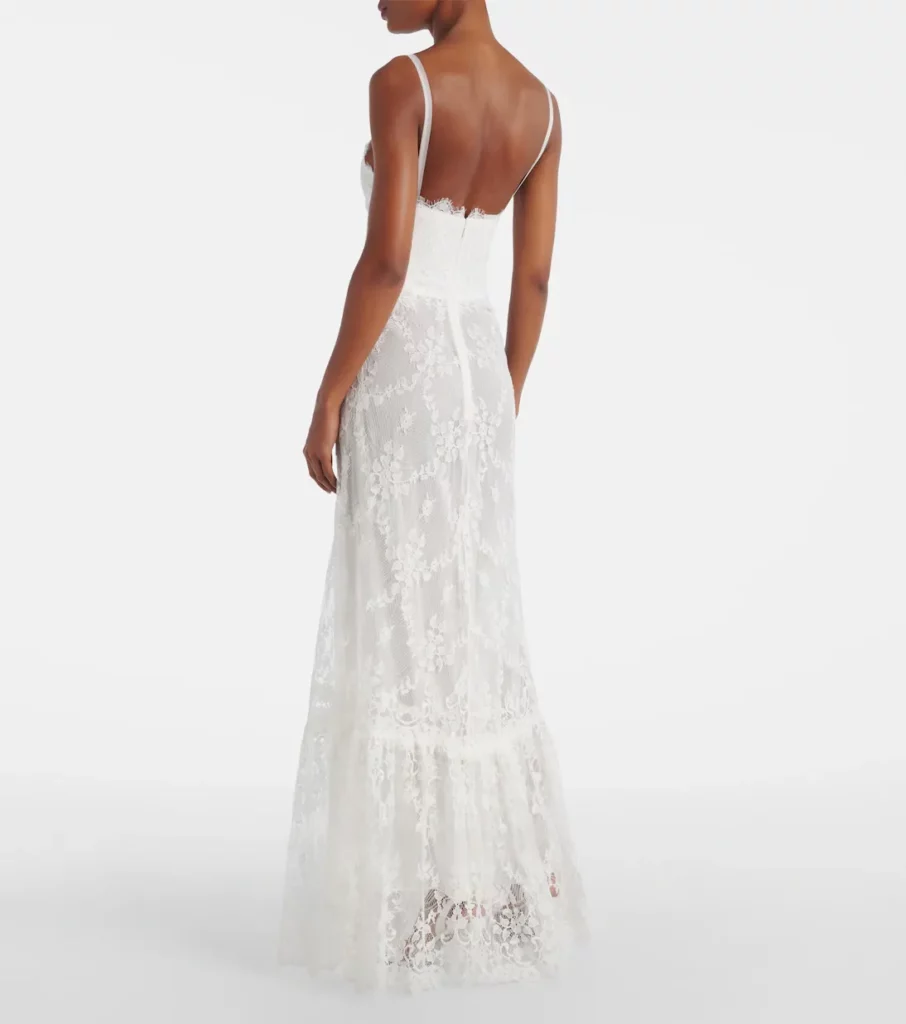 Bridal Cotton-blend Lace Gown Full Size Image 2