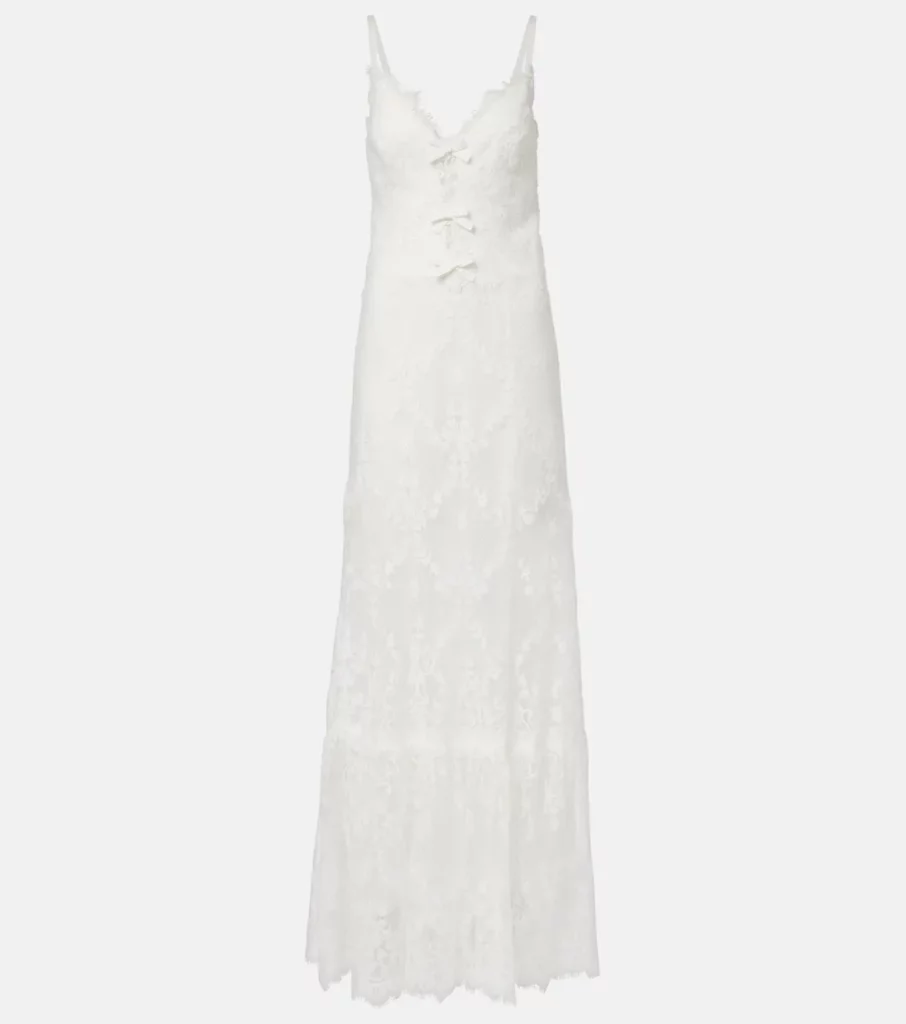 Bridal Cotton-blend Lace Gown Full Size Image 4