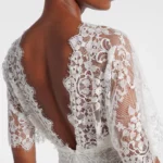 Bridal Embroidered Cotton-blend Lace Gown Thumbnail 4