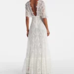 Bridal Embroidered Cotton-blend Lace Gown Thumbnail 6
