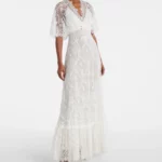 Bridal Embroidered Cotton-blend Lace Gown Thumbnail 1