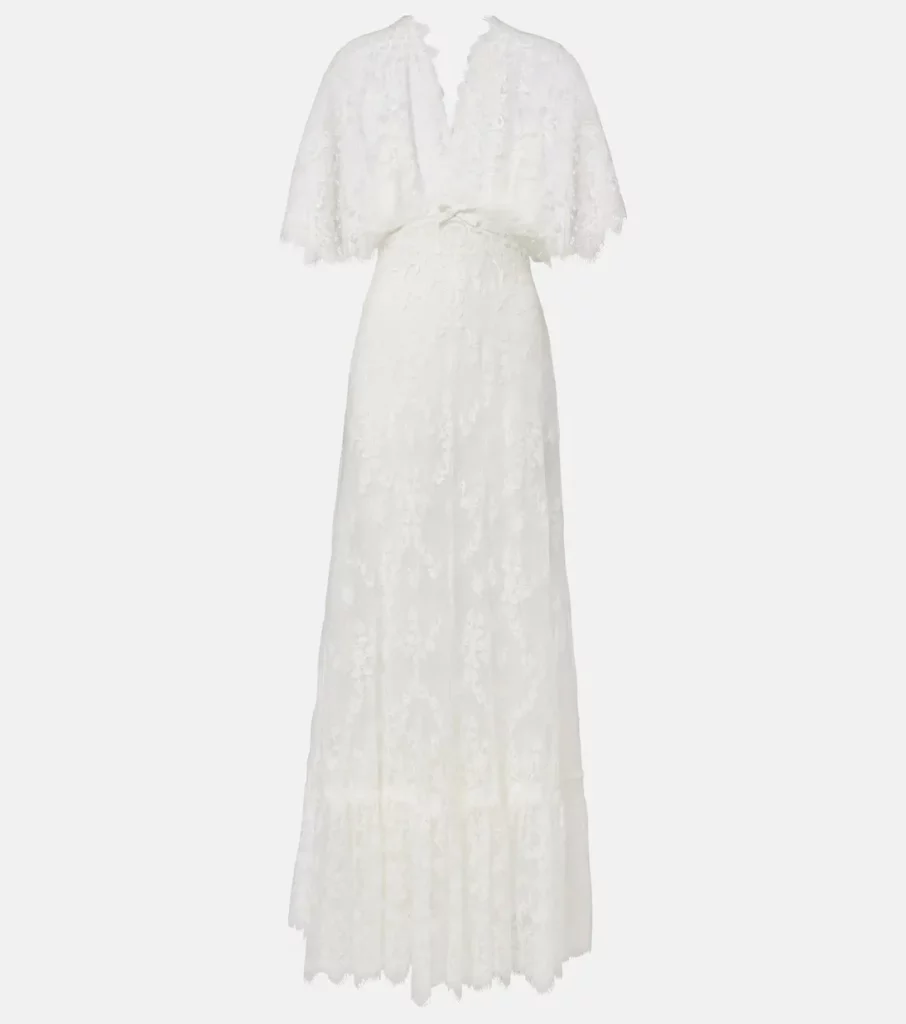 Bridal Embroidered Cotton-blend Lace Gown Full Size Image 5