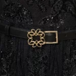 Embroidered Lace Long Dress Thumbnail 4