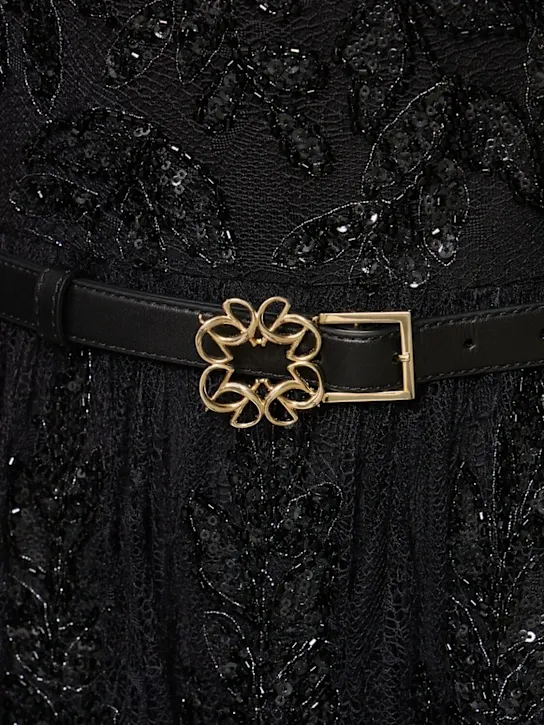 Embroidered Lace Long Dress Full Size Image 4