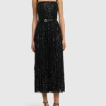 Embroidered Lace Long Dress Thumbnail 1