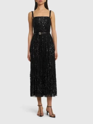 ELIE SAAB Embroidered Lace Long Dress