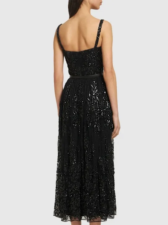 Embroidered Lace Long Dress Full Size Image 2