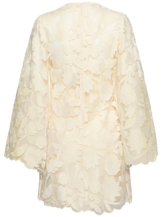 Embroidered Tulle Mini Dress Full Size Image 5