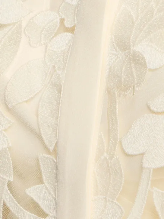 Embroidered Tulle Mini Dress Full Size Image 2