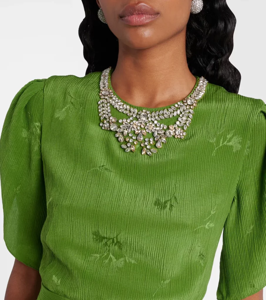 Embellished Jacquard Cocktail Dress Full Size Image 5