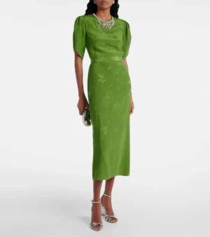 ERDEM Embellished Jacquard Cocktail Dress