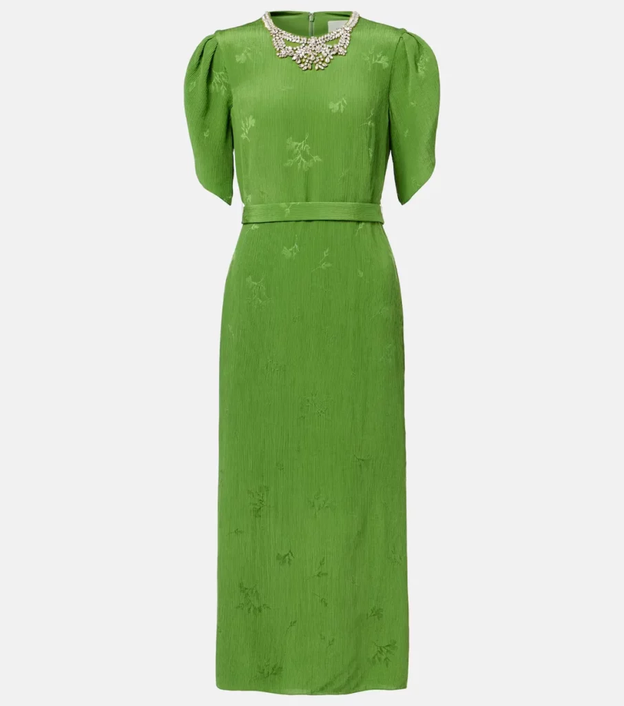 Embellished Jacquard Cocktail Dress Full Size Image 3