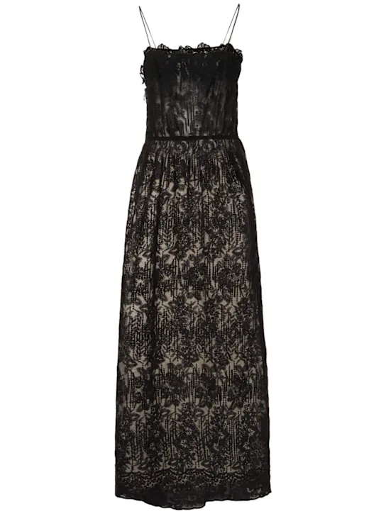 Cotton Blend Lace Long Dress Full Size Image 4