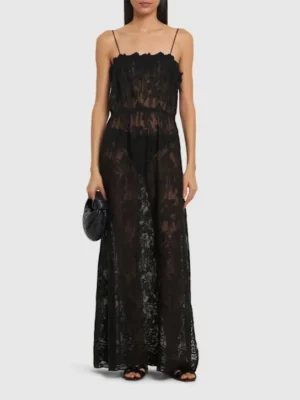 ERMANNO SCERVINO Cotton Blend Lace Long Dress