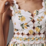Sleeveless Scallop-trim Printed Midi Dress Thumbnail 4