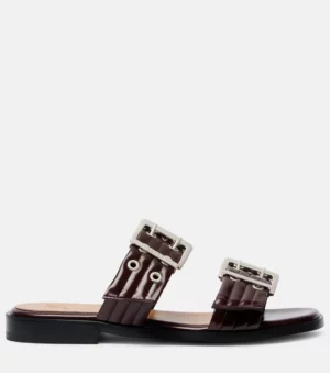 GANNI Faux Leather Sandals