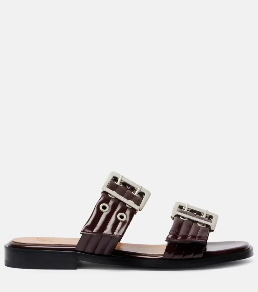 Faux Leather Sandals Full Size Image 1