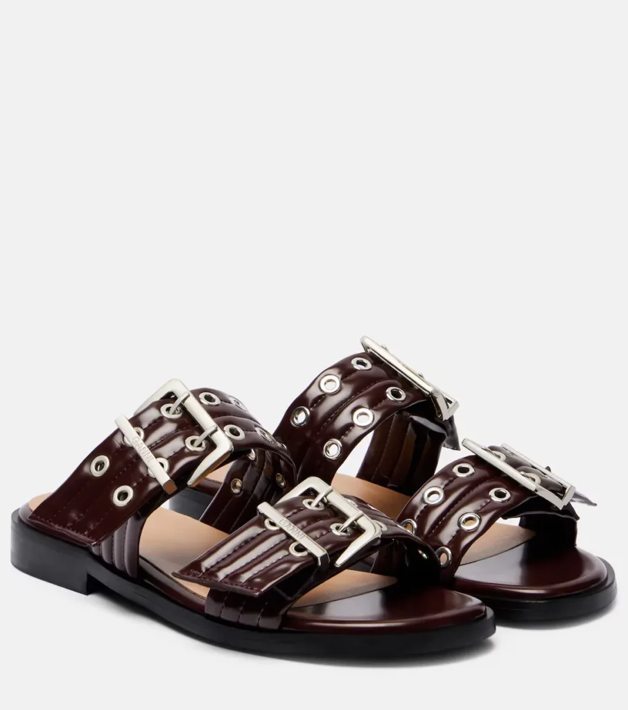 Faux Leather Sandals Full Size Image 2