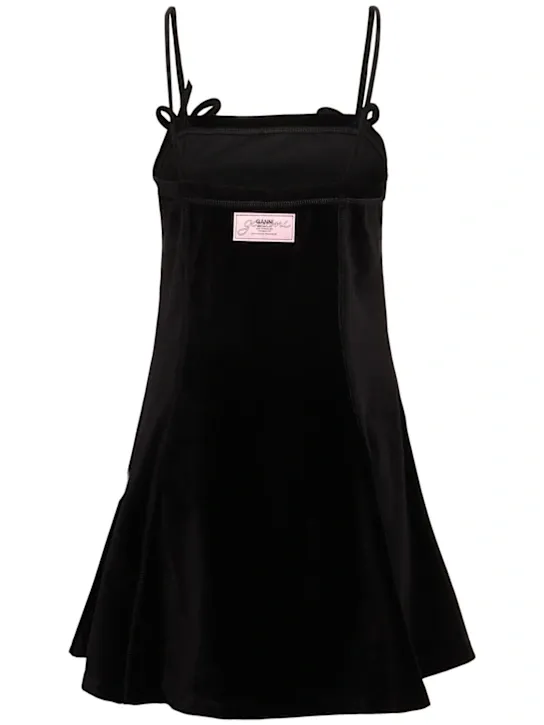 Heavy Velour Strap Mini Dress Full Size Image 2