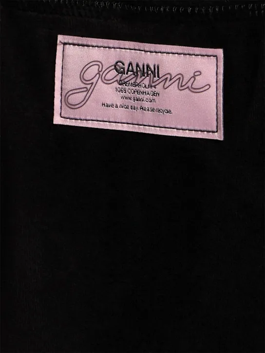 Heavy Velour Strap Mini Dress Full Size Image 3