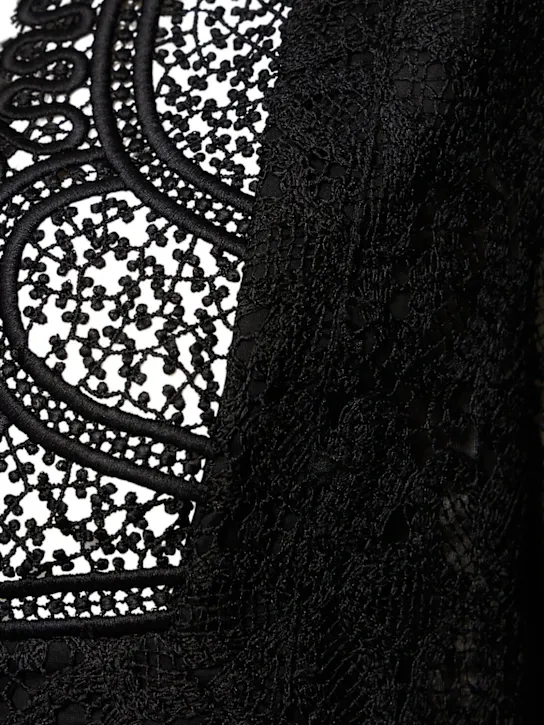 Long-sleeve Lace Mini Dress Full Size Image 2