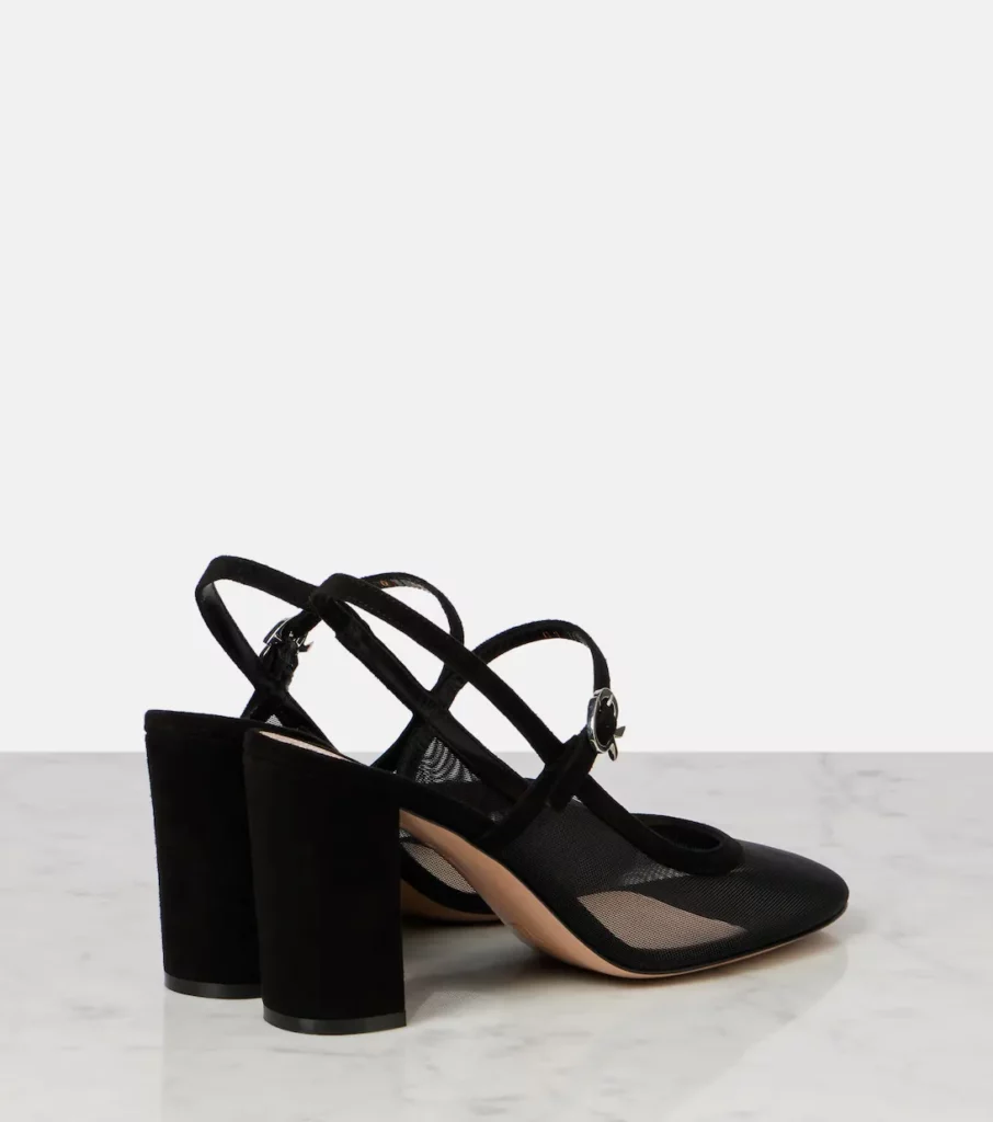 Leather Slingback Pumps Full Size Image 3
