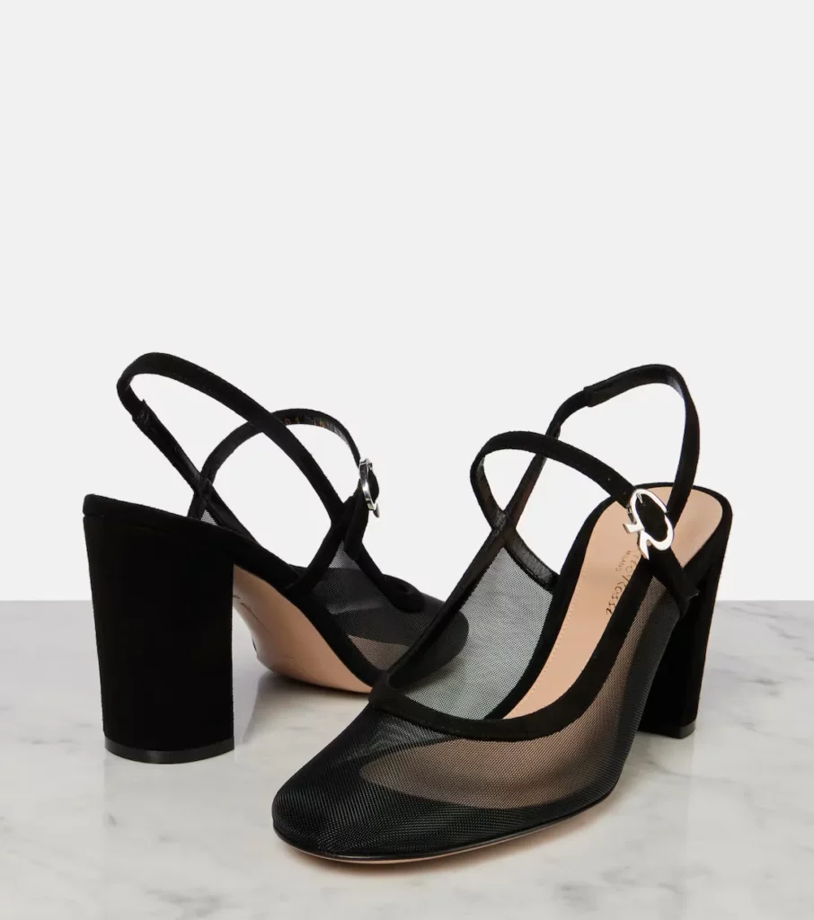 Leather Slingback Pumps Full Size Image 2
