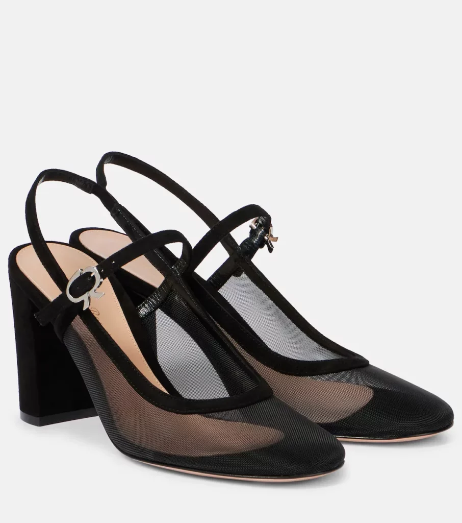 Leather Slingback Pumps Full Size Image 5