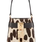 Lock-detailed Cow Hair Mini Bag Thumbnail 1
