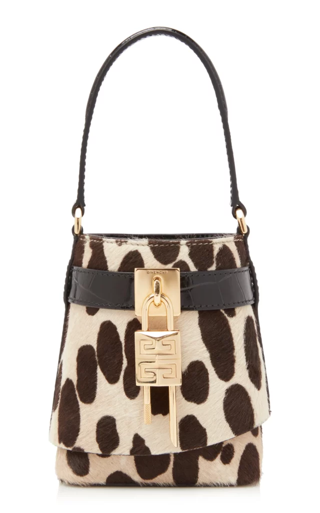 Lock-detailed Cow Hair Mini Bag Full Size Image 1