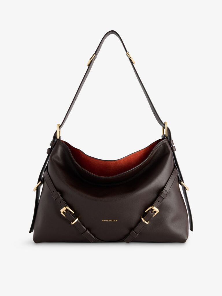Voyou Medium Shiny Leather Shoulder Bag Full Size Image 1