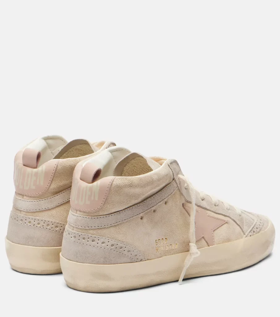 Mid Star Suede High-top Sneakers Full Size Image 4