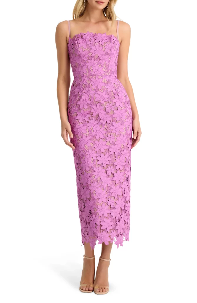 Gemma Broderie Anglaise Midi Cocktail Dress Full Size Image 1