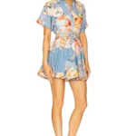 Short Dress with Buckle Belt Thumbnail 3