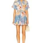 Short Dress with Buckle Belt Thumbnail 1
