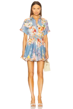HEMANT AND NANDITA Short Dress with Buckle Belt