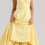 Mademoiselle Bustier Stretch Satin Midi Cocktail Dress Thumbnail 2