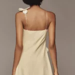 3D Floral Applique Linen Blend Dress Thumbnail 4