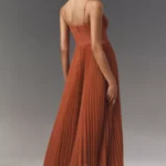 Amara Corset Pleated Tulle Fit & Flare Midi Dress Thumbnail 3