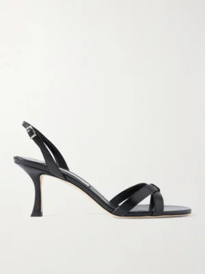 JIMMY CHOO Elsy 70 Leather Slingback Sandals