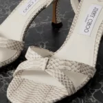 Elsy 70 Snake-effect Leather Slingback Sandals Thumbnail 4
