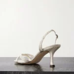 Elsy 70 Snake-effect Leather Slingback Sandals Thumbnail 3