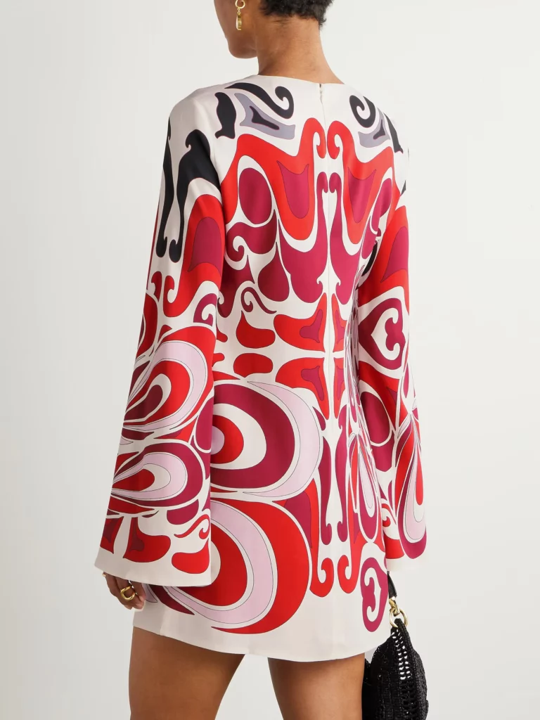 Icon Supremes Printed Crepe Mini Dress Full Size Image 4