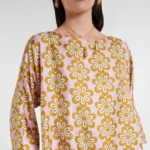 Muumuu Printed Silk Twill Maxi Dress Thumbnail 4