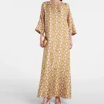 Muumuu Printed Silk Twill Maxi Dress Thumbnail 1