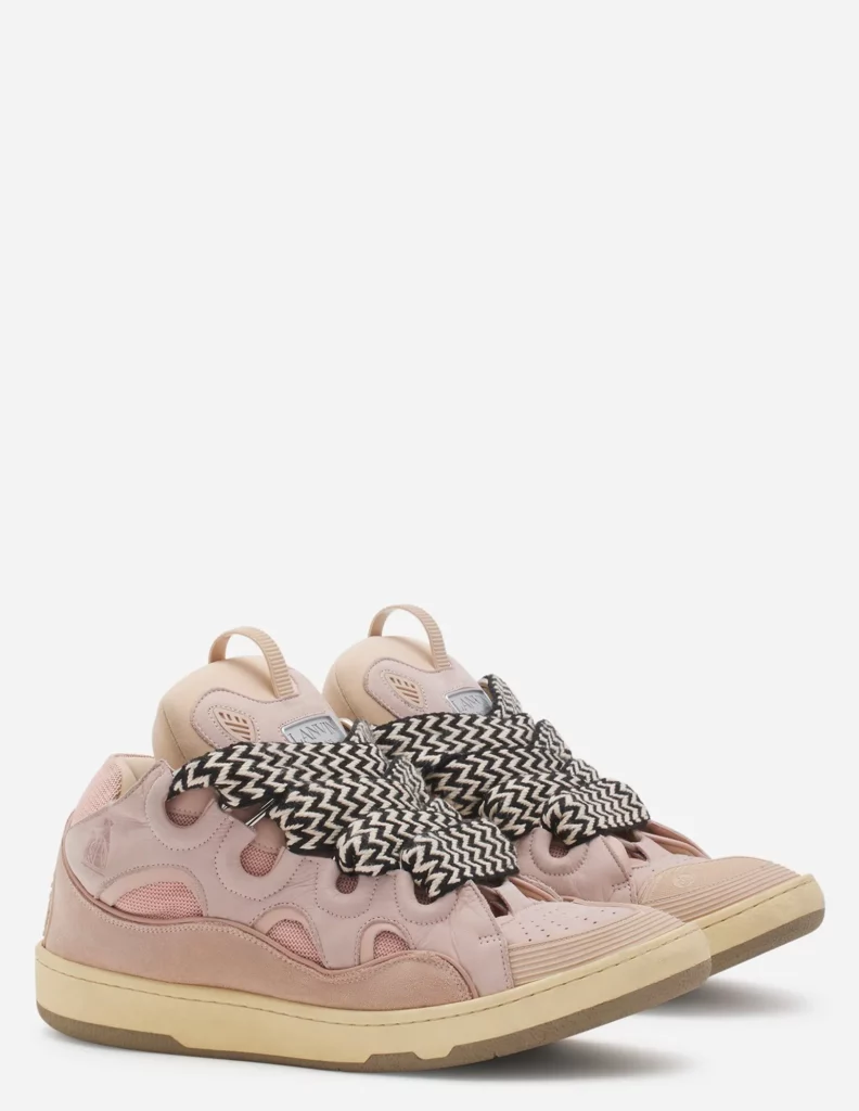 Leather Curb Sneakers Full Size Image 2