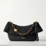 Paula’s Ibiza Ola Embellished Leather-trimmed Raffia Shoulder Bag Thumbnail 1