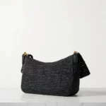 Paula’s Ibiza Ola Embellished Leather-trimmed Raffia Shoulder Bag Thumbnail 3